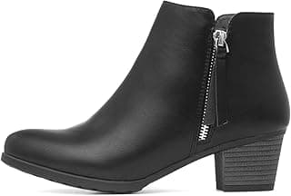 Women's Black Heeled Ankle Zip Up Boot — image 1