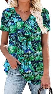 Womens Tunics Tops V-Neck Blouse Henley Shirts for Ladies — image 1